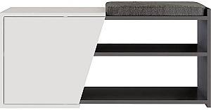 Dulap pentru incaltaminte Trendy Fiona Bench Antracit (Gri)/Alb