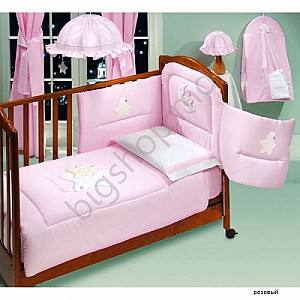 Lenjerie de pat Italbaby Petite Etoile (roz)