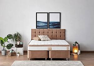 Pat Trendy Latte 160x200 cm Maro Deschis (Cu Saltea)