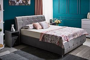 Set dormitor Ambianta Samba 1.4 m Grey, Modern