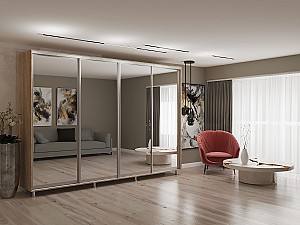 Dulap-cupe My-Style 3.1 x H2.4 m Oglinda Stejar Sonoma