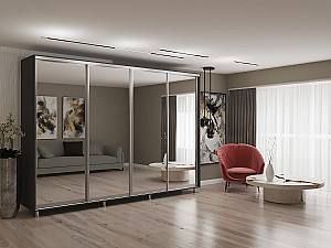 Dulap-cupe My-Style 3.1 x H2.4 m Oglinda Antracit