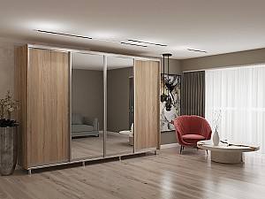 Dulap-cupe My-Style 3.1 x H2.4 m Pal + Oglinda Stejar Sonoma
