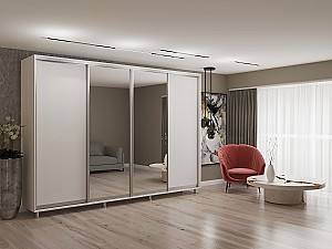 Dulap-cupe My-Style 3.1 x H2.4 m Pal + Oglinda Alb