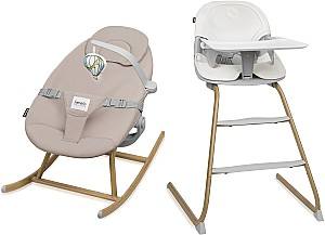 Scaun de masa multifunctional Lionelo Dalia Grey Stone Natural + Balansoar