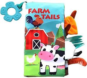 Развивающая книжка Kikka Boo Cloth book with teether Farm Tails