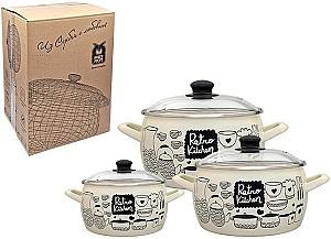 Set vase de gatit Metalac Retro 3buc