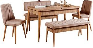 Set de masa si scaune Trendy Vina Pinul Atlantic (Maro)/Piatra