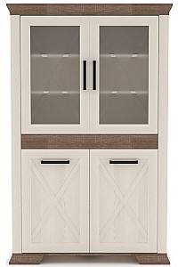 Dulap cu vitrina Yasen Marsel REG 2D2W Frasin Deschis/Stejar Sonoma Trufa