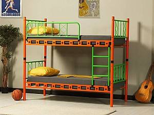 Pat copii MG-Plus Carme 90x200 Portocaliu / Verde