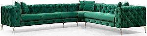 Canapea coltar Trendy Como Dreapta Verde