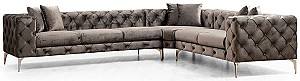 Canapea coltar Trendy Como Dreapta Antracit (Gri)