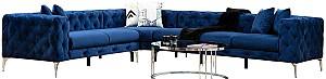 Canapea coltar Trendy Como Stanga Bleumarin (Albastru)