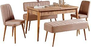 Set de masa si scaune Trendy Vina 0900 Pinul Atlantic (Maro)/Piatra
