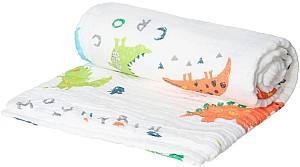 Одеяло Akuku Muselin Dinosaurs