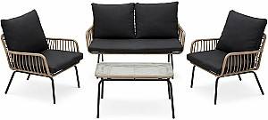 Set mobila de gradina Waltz COMOD Negru