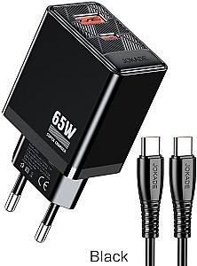 Зарядное устройство для телефона Jokade JB090 series 65W fully compatible charger set EU standard (Type-C to Type-C)