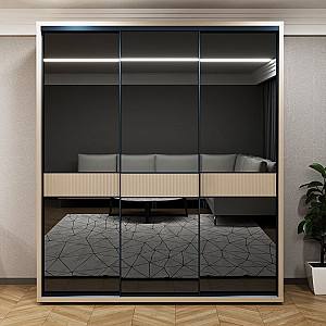 Шкаф-купе Bayro Murano 200x230x60 Серый Камень