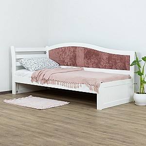 Детская кровать MobiCasa Rapunzel 90x200 (левый) Белый / Magic Velvet 2258 (Розово-Коричневый)