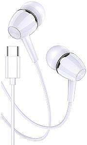 Наушники Ksiga Type-C with Mic Jiaxuan KSC-1296 White