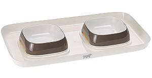 Bol de hrana pentru caini Ferplast Glam Tray Dove Grey S