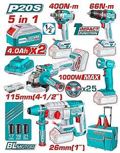 Set de scule electrice Total TCKLI20592