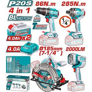 Set de scule electrice Total TOSLI251082