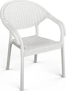 Scaun terasa Capissi Bamboo Alb