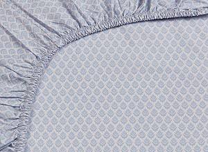 Cearsaf pentru pat PIP Studio Thousand Leaves Fitted Sheet 160x200 Blue