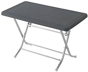 Masa de gradina Heniver Rattan (picioare metal) Gri