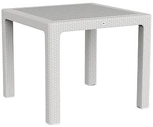 Masa de gradina Capissi Rattan 90x90 Alb