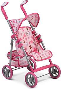 Carucior pentru papusa Moni Flower Garden Pink