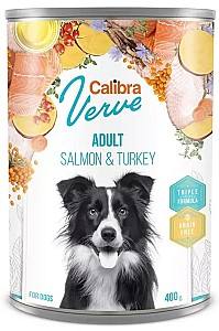 Hrana umeda pentru caini Calibra Verve Adult Salmon&Turkey 400g