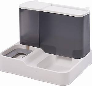 Dozator inteliligent de hrana Jumi 2 in 1 22x30x24 cm Gri