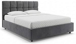 Кровать Alcantara Ghermes 140x200 Темно-Серый
