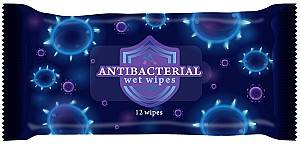 Servetele umede Go Bliss Antibacterial 12 buc