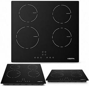 Встраиваемая варочная панель электрическая Vesta BHFI6060G/BL