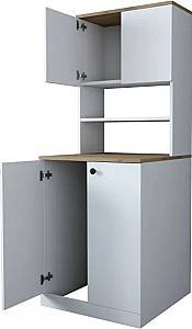 Dulap de baie Trendy KD102 - 2160 Alb/Nuc