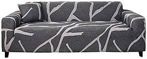 Husa pentru canapele Relaxe Home Solid Sofa Cover 3 locuri (190-230 cm) Grey Snaked