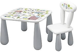 Masă de scris pentru copii Maltex Luna Town White Grey