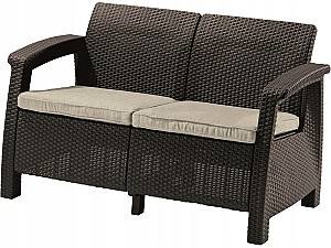 Диван для дачи Keter Corfu II Love Seat Коричневый/Бежевый (258946)