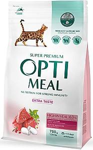 Hrana uscata pentru pisici Optimeal Adult Cat Extra Taste Veal 700g