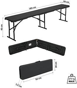 Banca gradina Nils Camp NC3404 Black