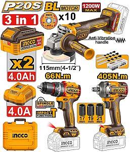 Set de scule electrice INGCO CKLI20358