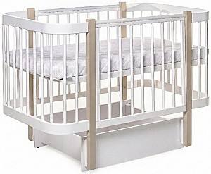 Patut copii Eucalyptus Karol Plus Longitudinal (DS-905) Alb/Cappuccino