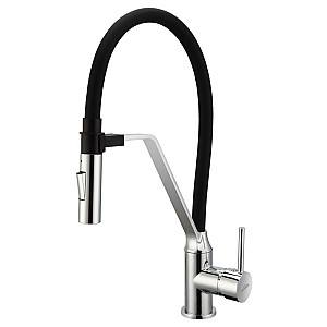 Baterie pentru lavoar Invena Terra Black/Chrom