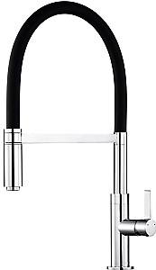 Robinet bucatarie Helika 7003-001 Chrome+black silicone hose