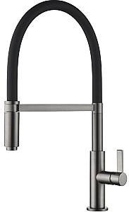 Robinet bucatarie Helika 7003-T Graphite+black silicon hose