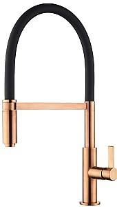 Robinet bucatarie Helika 7003-C Copper+black silicon hose