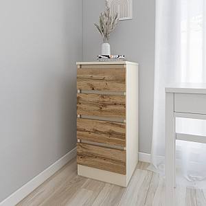 Comoda Smartex T1 40 cm Ivory / Stejar Închis